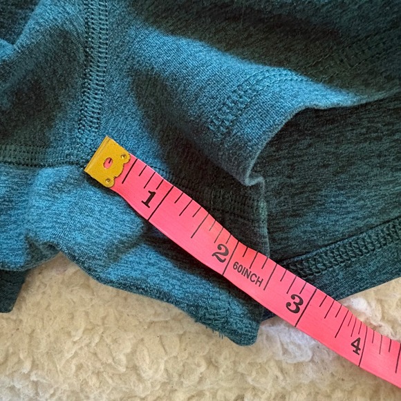 FLEO Teal Heathered Athletic Booty Shorts Size Med Gym Workout Crossfit Lifting - Picture 7 of 8